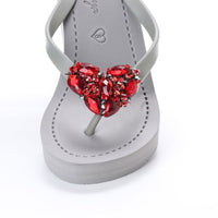 Thumbnail for SAND BY SAYA N.Y. - Chelsea Heart (Red) - Women's High Wedge - 3 COLORS -