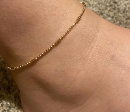 Gold Anklet Ankle Bracelet Ball Style -