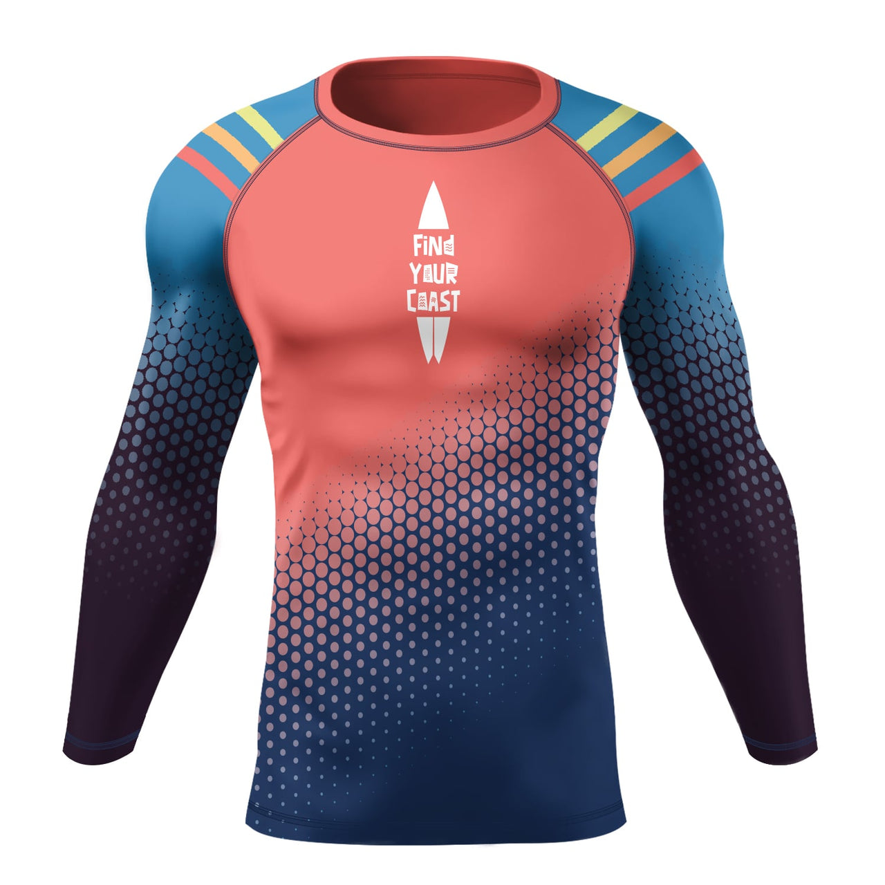 FYC - Men's FYC Surfer's Paradise Performance UPF Long Sleeve Rash Guard (Limited Time Offer) - 1 COLOR -