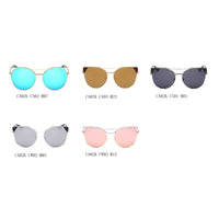 Thumbnail for Aspen | CA02K - Womens Trendy Mirrored Lens Cat Eye Sunglasses - 5 COLORS -