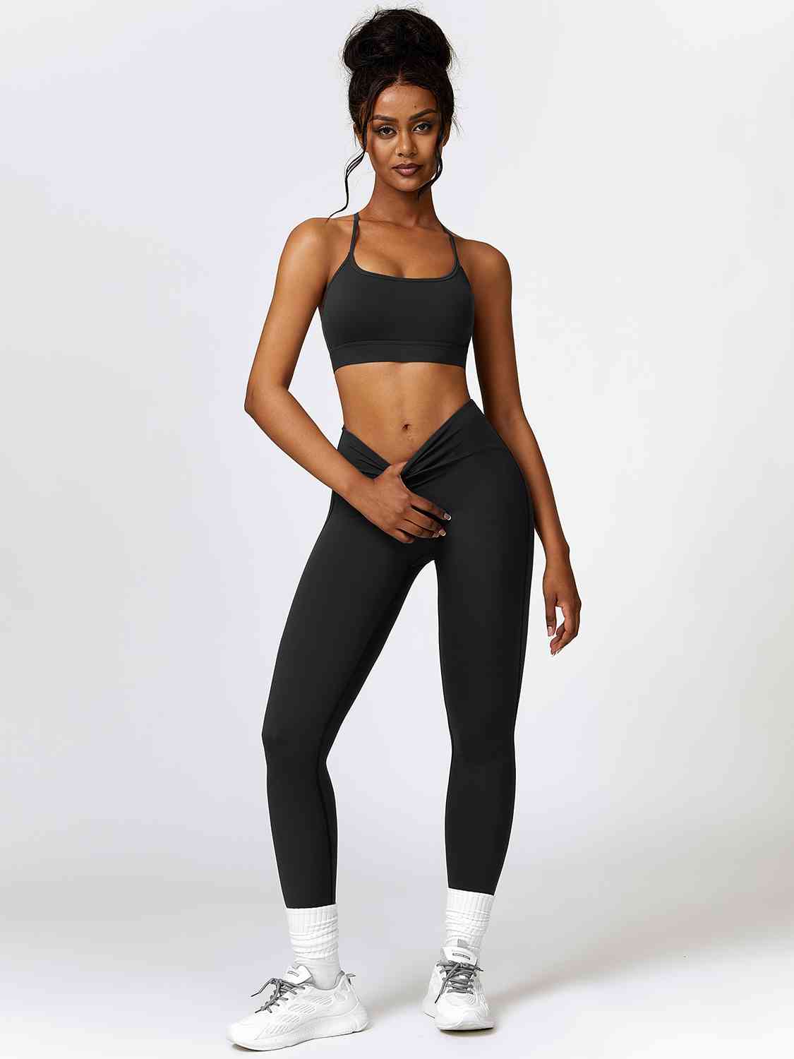 Sport Bra and Leggings Set - 2 PCS. - T - 5 COLORS -