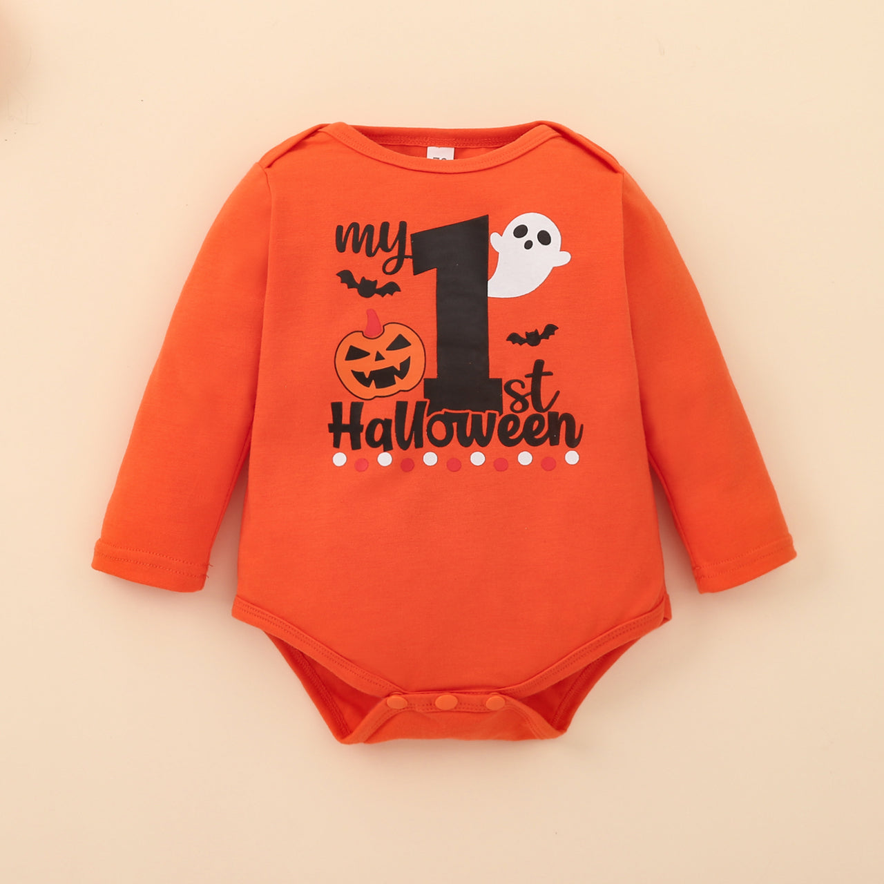 MY FIRST HALLOWEEN Graphic Bodysuit and Printed Long Pants Set - 3 PCS. - T - 1 COLOR -