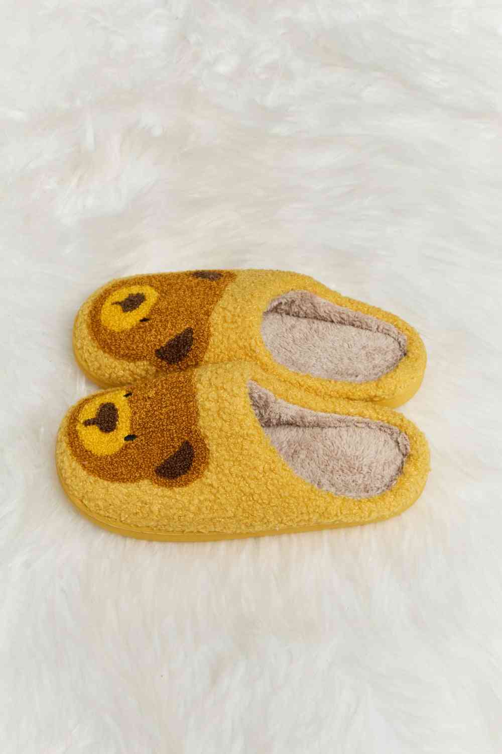 Melody Teddy Bear Print Plush Slide Slippers - T - 6 COLORS -