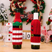 Thumbnail for 2-Piece Cable-Knit Wine Bottle Covers - 10.6