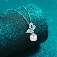 Thumbnail for Natural Pearl Pendant Moissanite 925 Sterling Silver Necklace