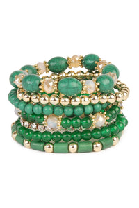 Thumbnail for Riah Fashion -  - Multibead Stackable Bracelet - 7 COLORS -