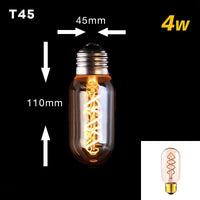 Thumbnail for Retro Dimmable LED Edison Bulb E27 3W Gold Spiral Filament ST64 G125 Ampoule LED Lamp Incandescent Chandelier Decorative Lighting - [15 DAY DELIVERY] - 13 BULB TYPES - 2 WATTAGES -