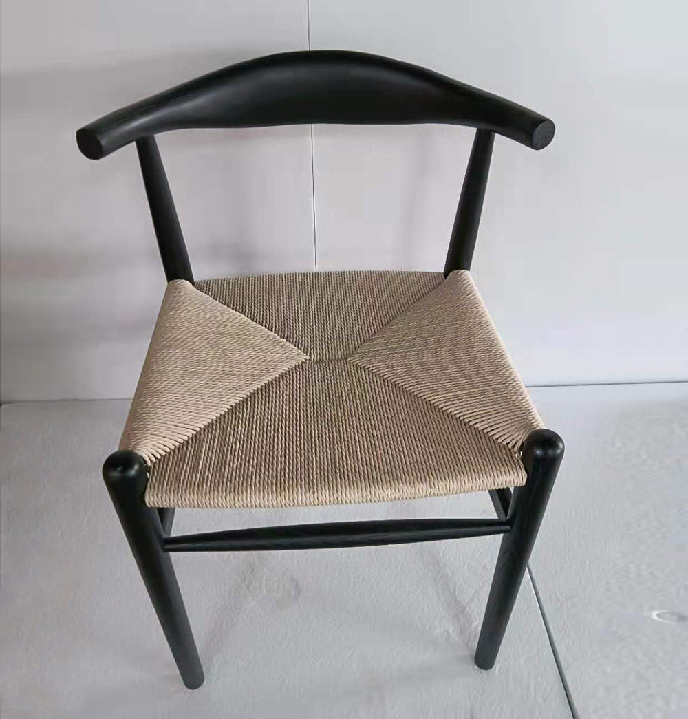 GFURN - Hannah Chair - Black & Natural Cord -