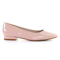 Thumbnail for Patent Leather Square Toe Ballerina (Pink)