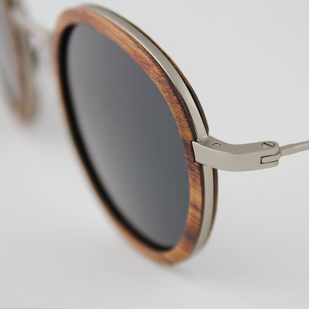 Tommy Owens - Pasco - Featherlight Titanium & Wood Sunglasses - 1 COLOR -