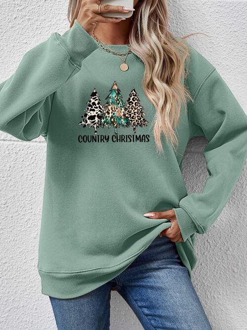 Graphic Round Neck Dropped Shoulder Sweatshirt - T - 9 COLORS -