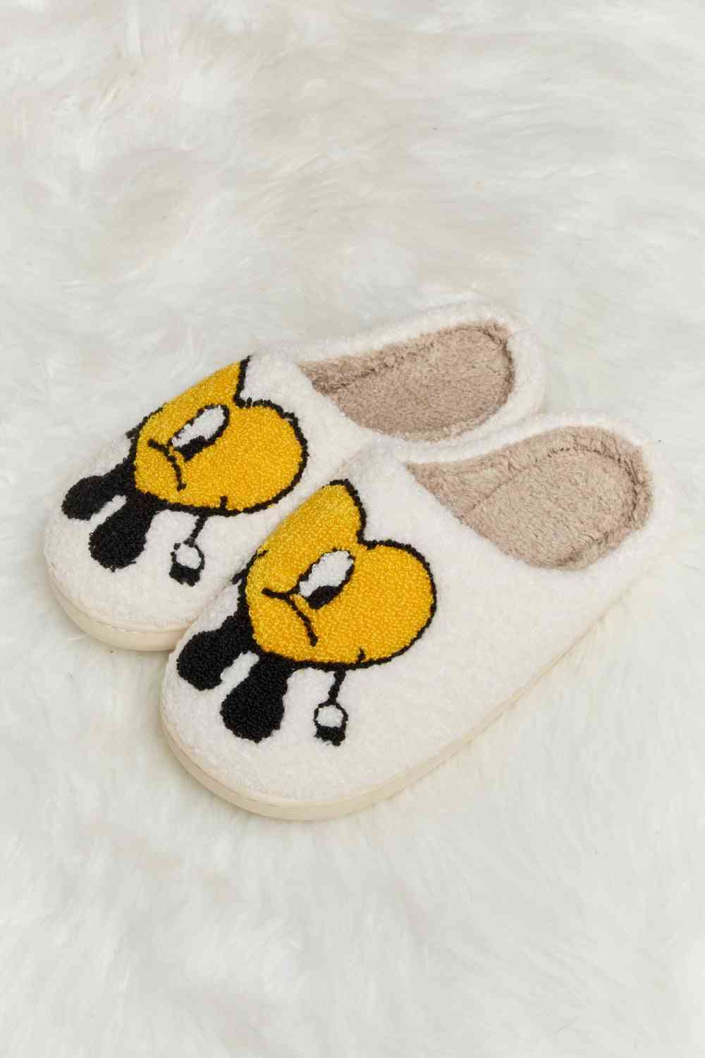 Melody Love Heart Print Plush Slippers - T - 2 COLORS -