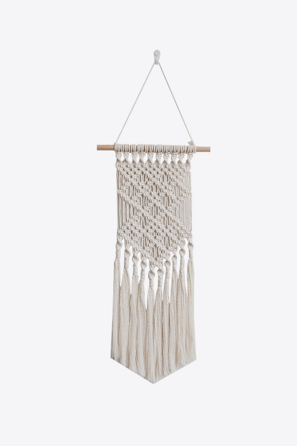 Macrame Fringe Wall Hanging - 21.6" X 11.8" - T - 3 COLORS -