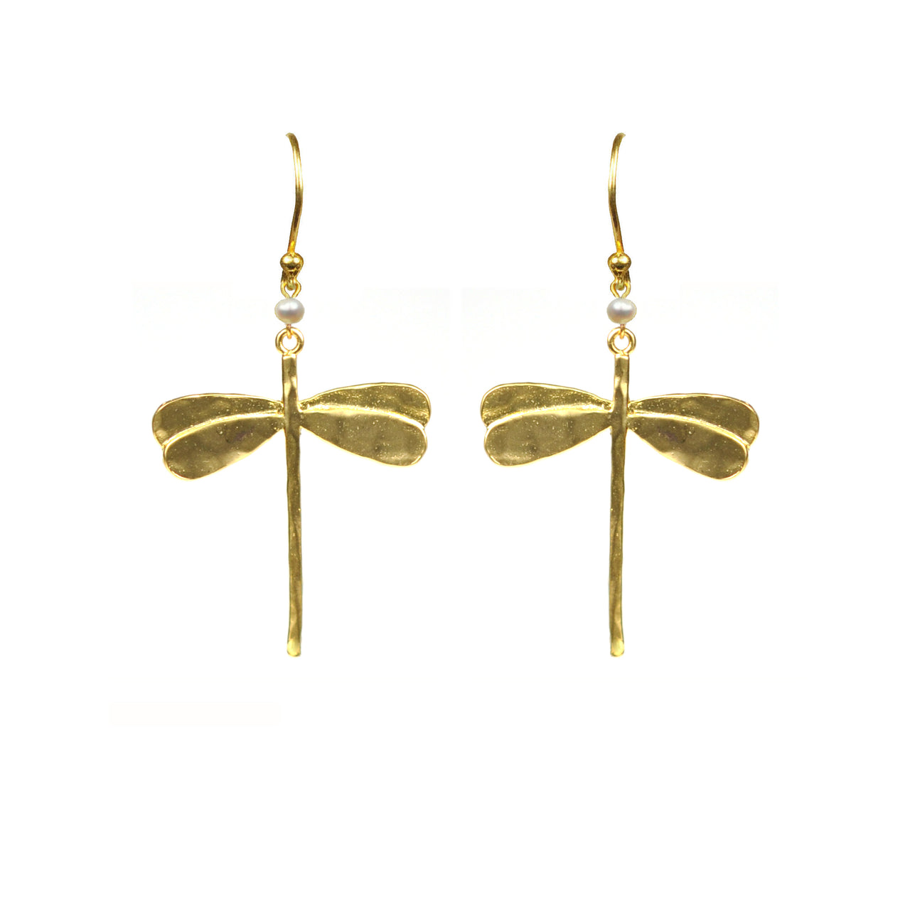 Gena Myint - Dragonfly Pearl Earrings -