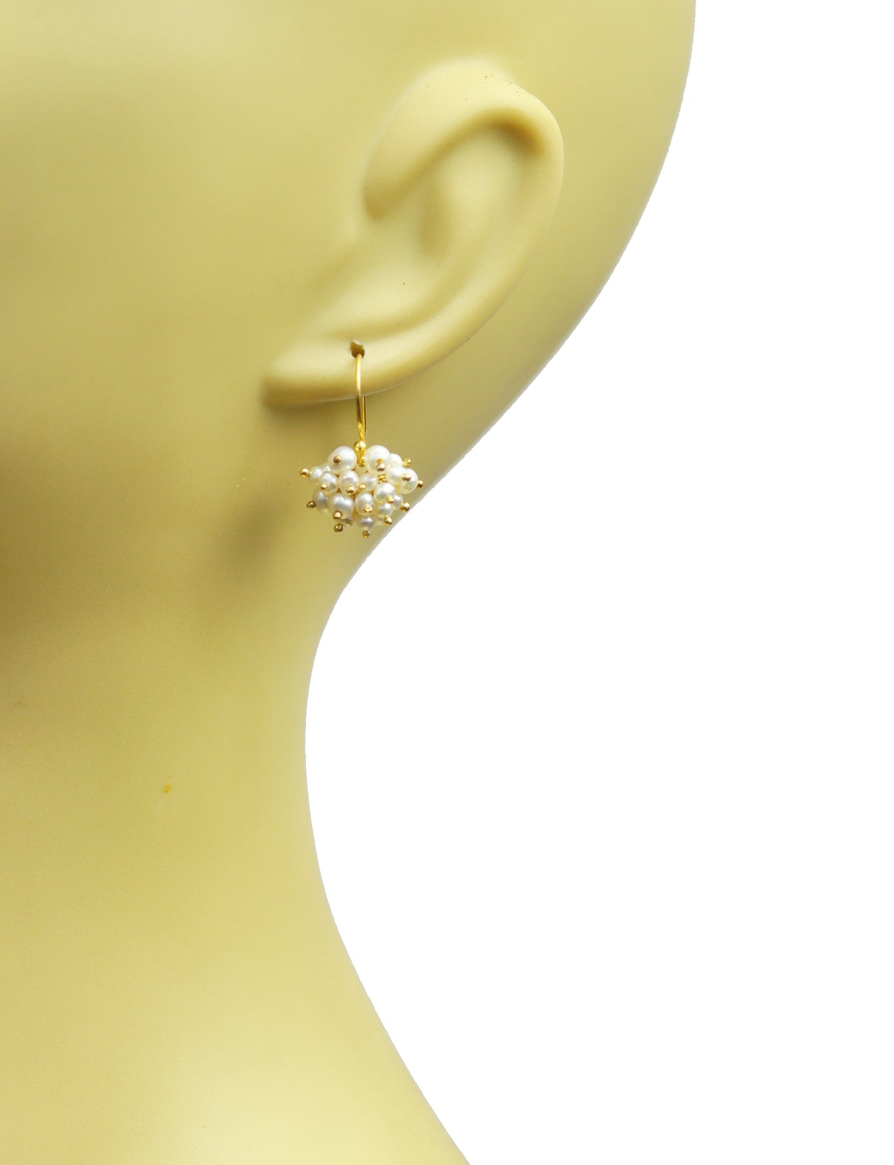 Gena Myint - Pearl Cluster Vermeil Earrings -