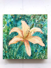 Thumbnail for Original Daylily Mixed Media Painting 12