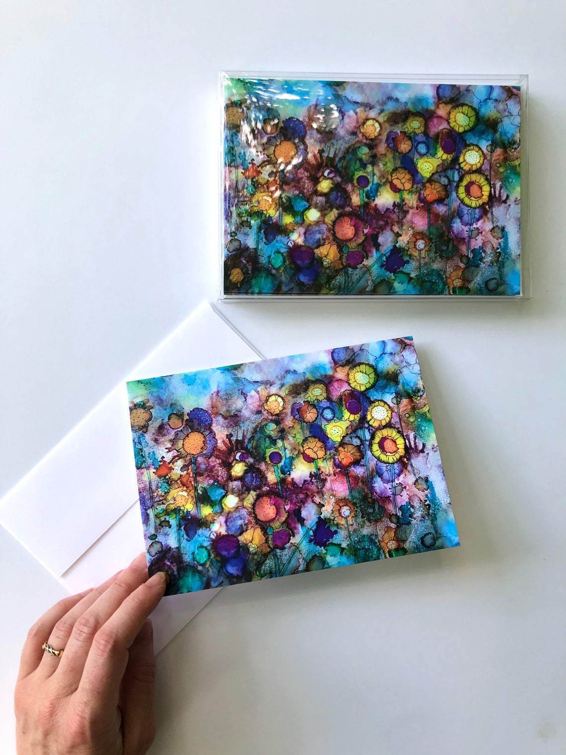 Field of Flowers: Greeting Card - 5"X7" - 1 OR SET(6) -