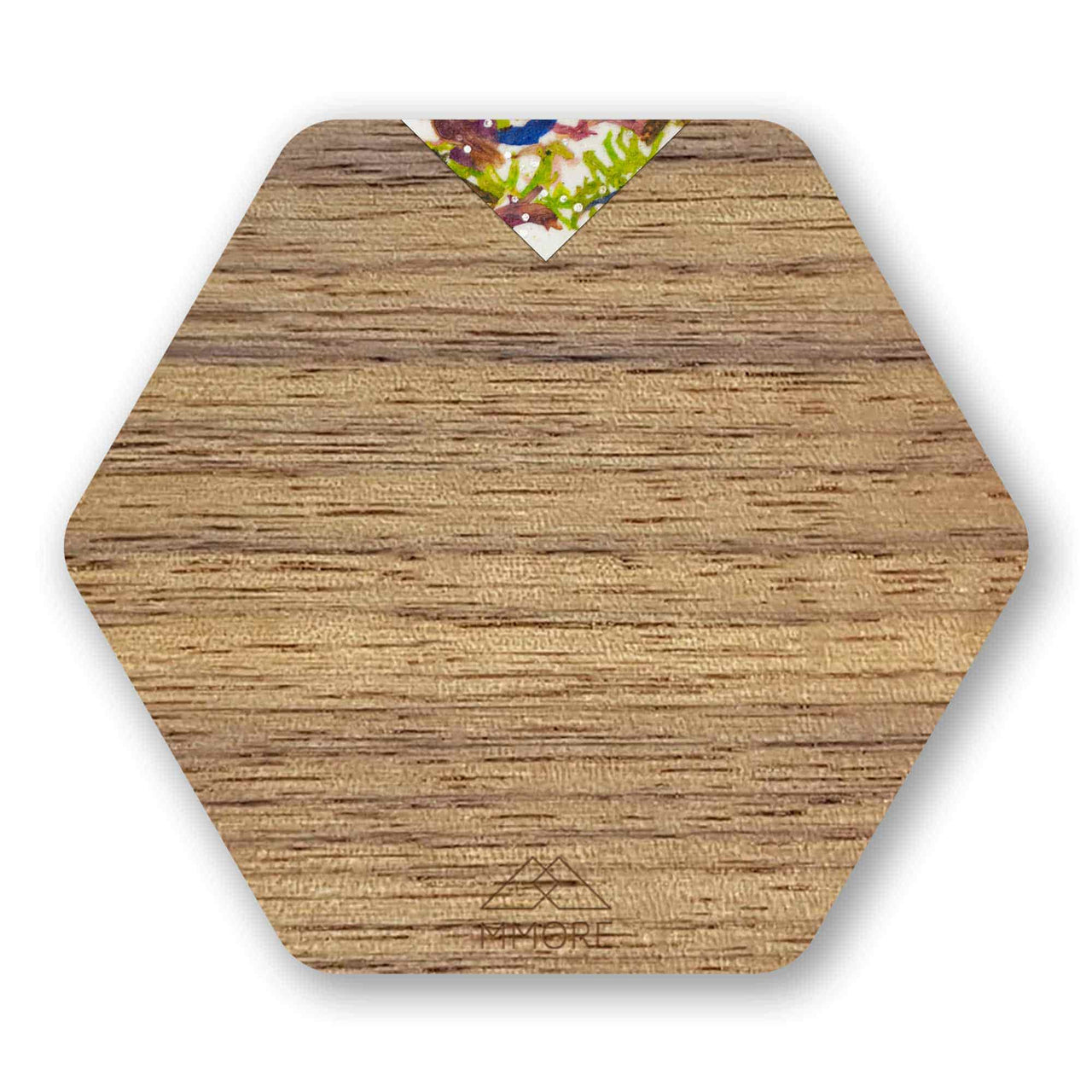 MMORE - Wooden Coasters - American Walnut / Set of 4 Coasters - 10 THUMB HANDLE COLORS -