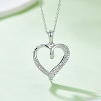 Thumbnail for Moissanite 925 Sterling Silver Heart Shape Necklace