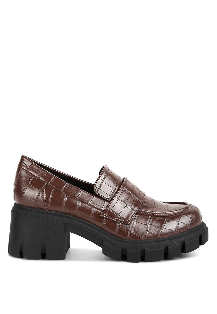 London Rag - Benz Chunky Block Heel Loafers - 3 COLORS -