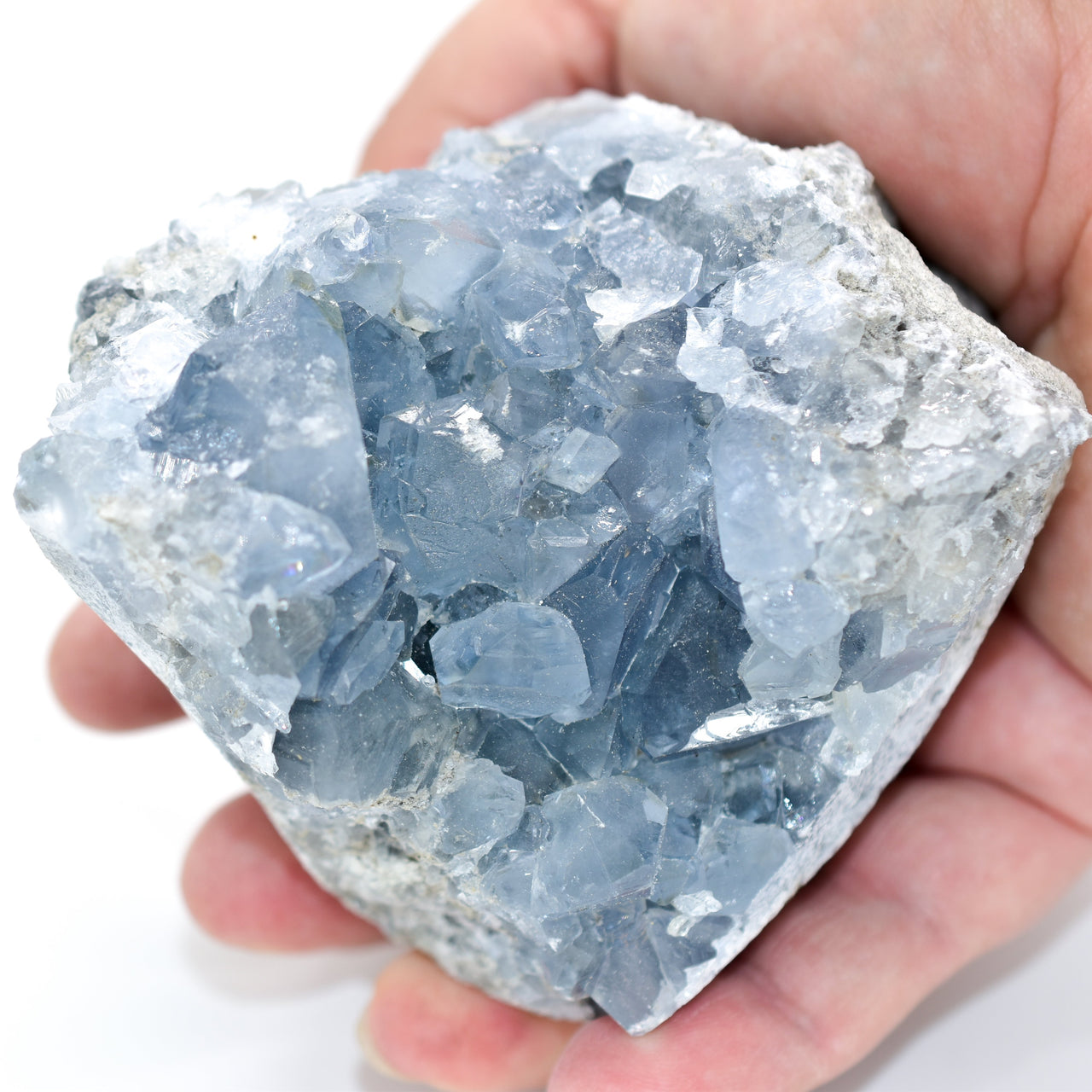 Whyte Quartz - Grade a Celestite Druzy Clusters - 7 WEIGHTS -