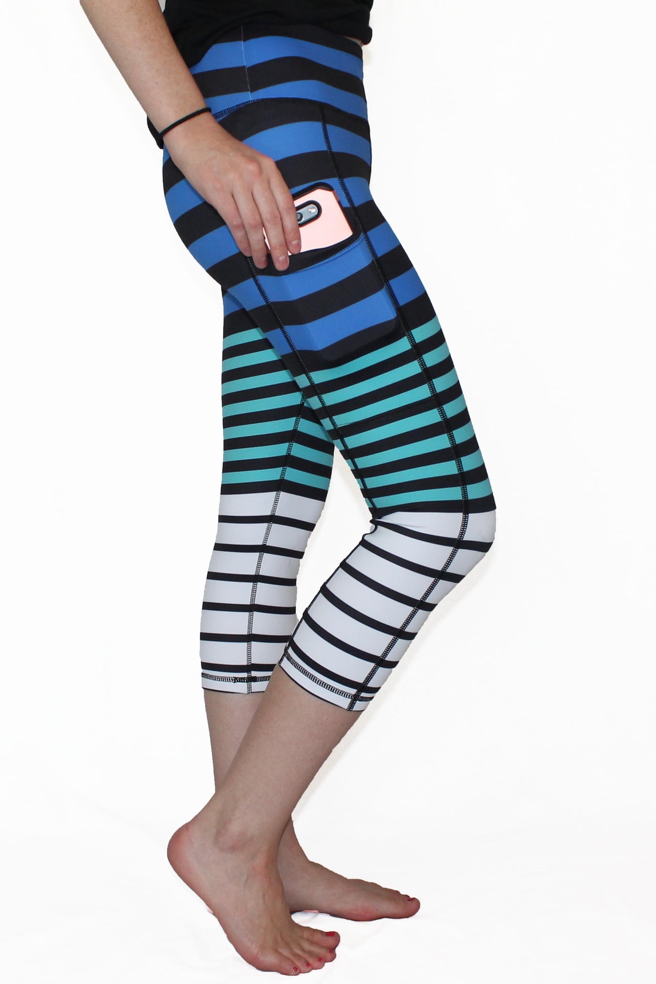 Belcorva - Arctic Stripe - Pocket Capri - ON SALE! - 1 COLOR -