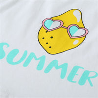 Thumbnail for Summer Graphic Cami and Lemon Print Shorts Set - 2 PCS. - T - 1 COLOR -