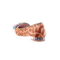 Thumbnail for Giraffe Print Pointed Toe Ballerina