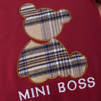 Thumbnail for Plaid Bear Graphic MINI BOSS Graphic Jumpsuit - T - 1 COLOR -