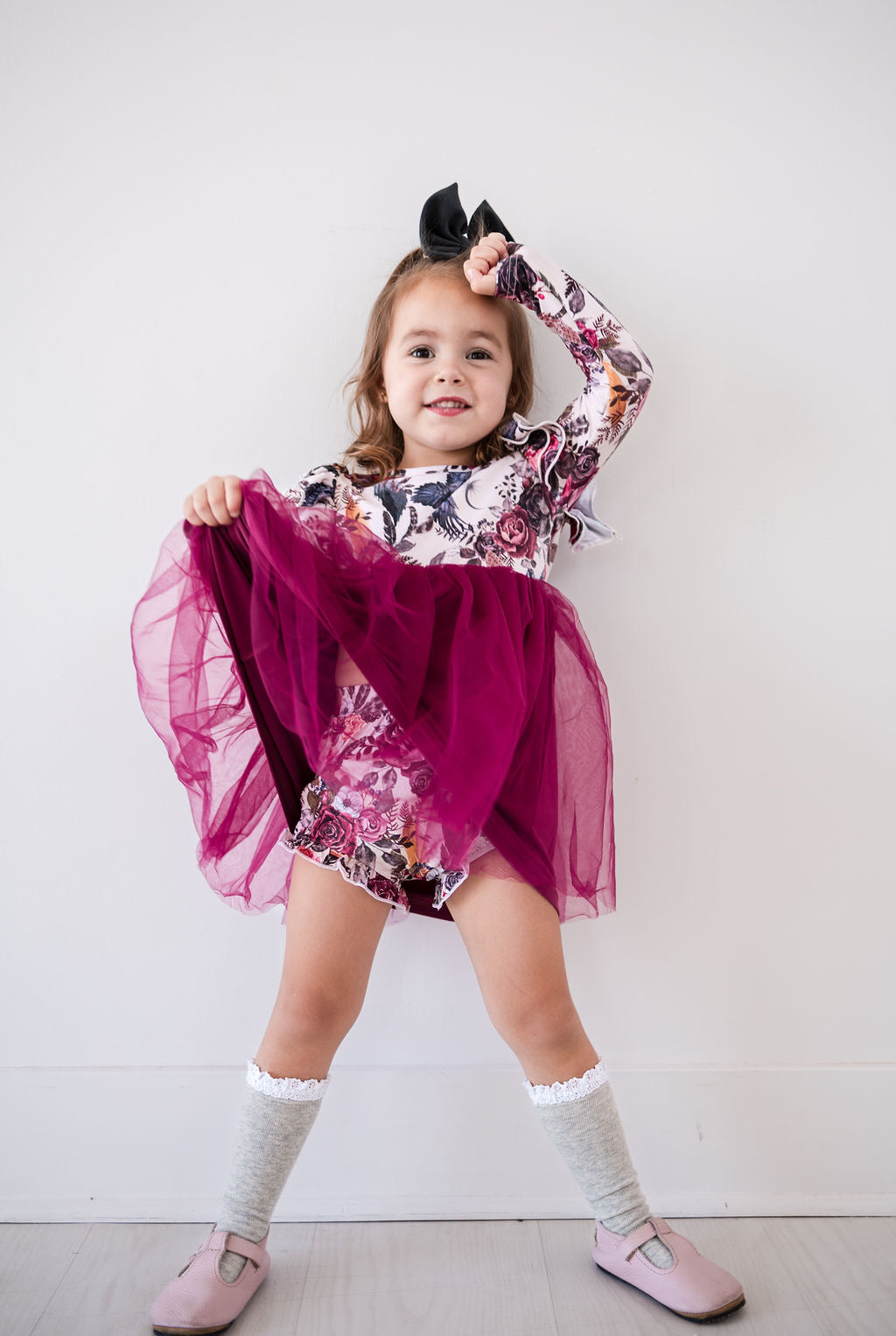 Eclipse Kids - Long Sleeve Tulle Dress - Crows N Roses - SIZES 2T THRU 11/12 -