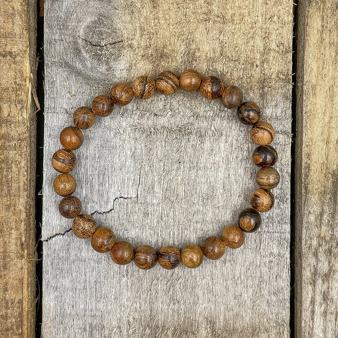 Union - Dark Brown Sandalwood Mala Beaded Bracelet -