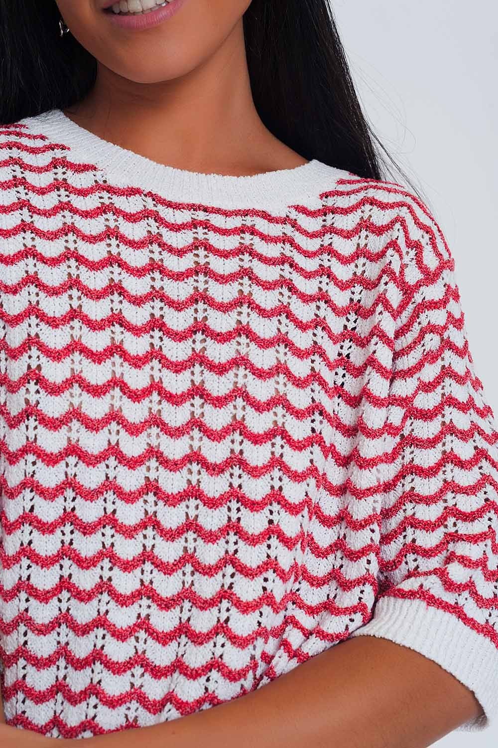 Q2 - Knit Jumper in Red - 1 COLOR -