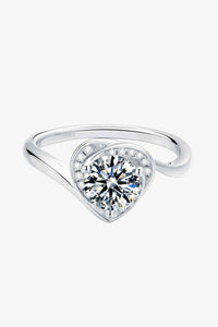 Thumbnail for 1 Carat Moissanite 925 Sterling Silver Heart Ring