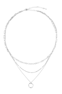 Thumbnail for Multi Layer Chain With Round Necklace - 2 FINISHES -