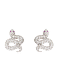 Thumbnail for LATELITA - Snake Coiled Serpent Stud Earrings Silver -