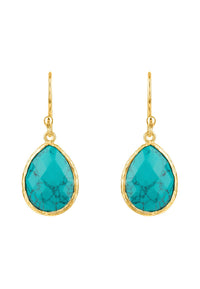 Thumbnail for LATELITA - Petite Drop Earrings Arizona Turquoise Gold -