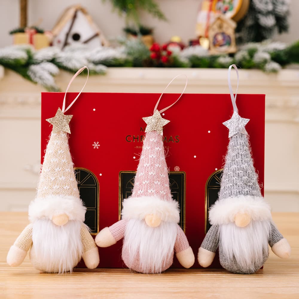 Assorted 2-Piece Gnome Hanging Ornaments - 7.9" - 2 PCS. - CHOOSE 1 GET 1 (RANDOM PICK) - [5-10 DAY DELIVERY] - T - 3 COLORS -