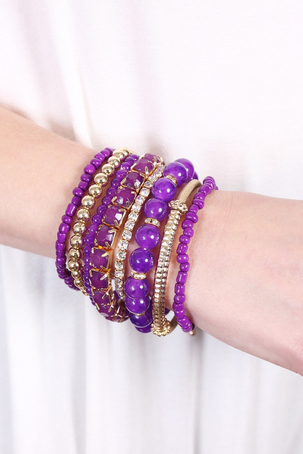 Multicolor Beaded Stretch Bracelet  - 26 COLORS