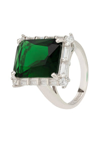 Thumbnail for LATELITA - Tudor Silver Ring Emerald - SIZES 6,7,8 -