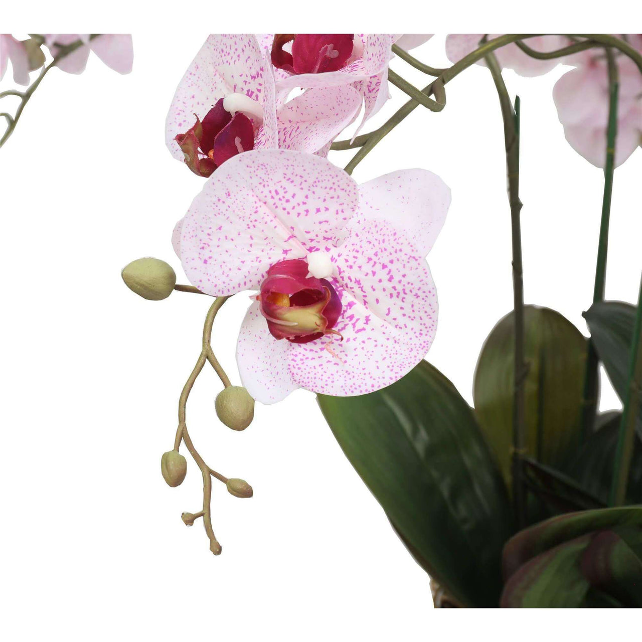 66cm Multi Stem Pink Butterfly Artificial Potted Orchid -