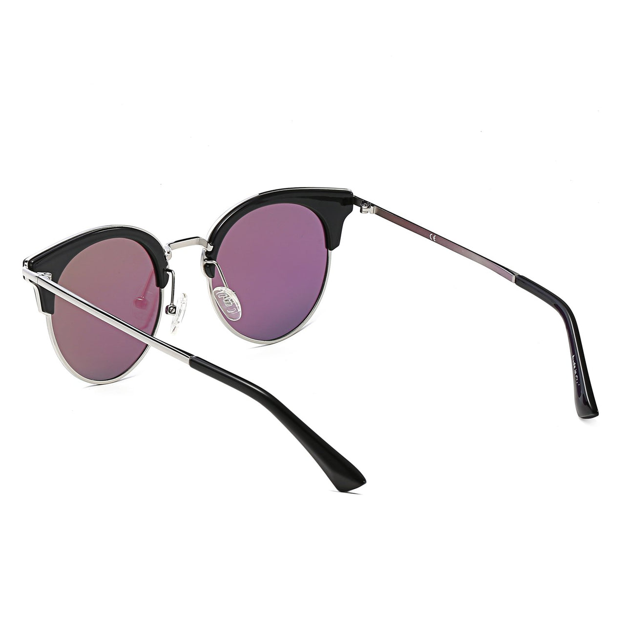 Biloxi | CA05K - Women Half Frame Round Cat Eye Polarized Sunglasses - 6 COLORS -