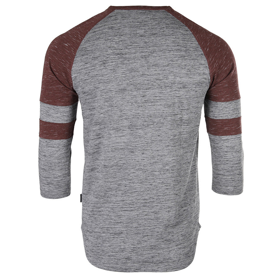 Men's 3/4 Sleeve Baseball Football College Raglan Henley Athletic T-Shirt - 1 COLOR