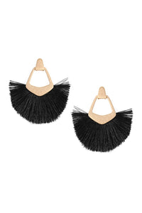 Thumbnail for Riah fashion - Fan Tassel Post Dangle Earrings - 15 COLORS -