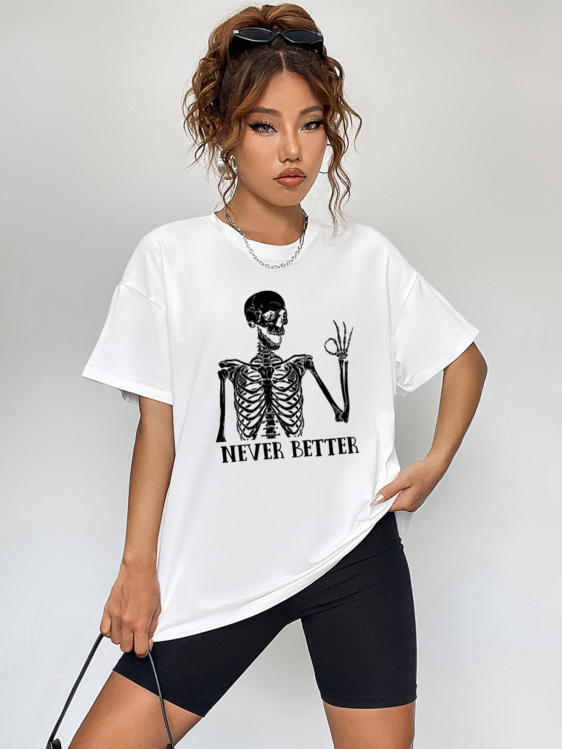 Round Neck Short Sleeve - "Never Better" - Graphic T-Shirt - T - 3 COLORS -