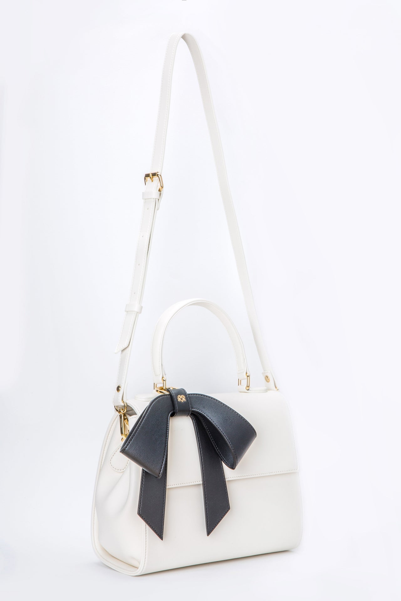 GUNAS NEW YORK - Cottontail - White+Black Vegan Leather Bag - 1 COLOR -