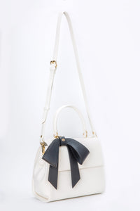 Thumbnail for GUNAS NEW YORK - Cottontail - White+Black Vegan Leather Bag - 1 COLOR -