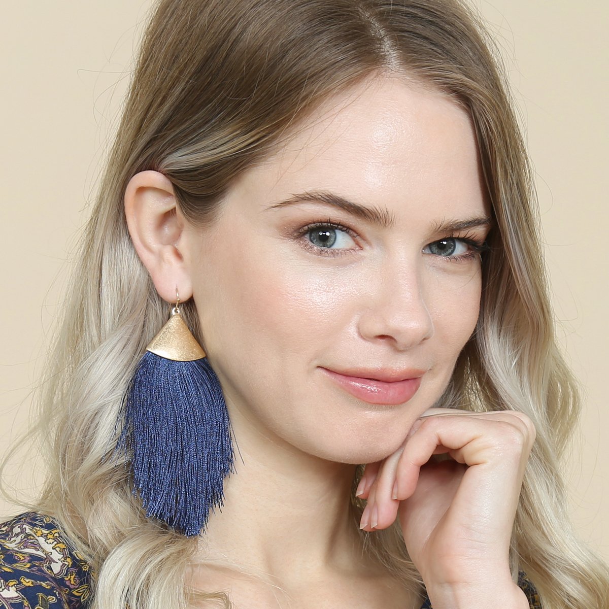 Oversized Tassel Drop Earrings - 18 COLORS -