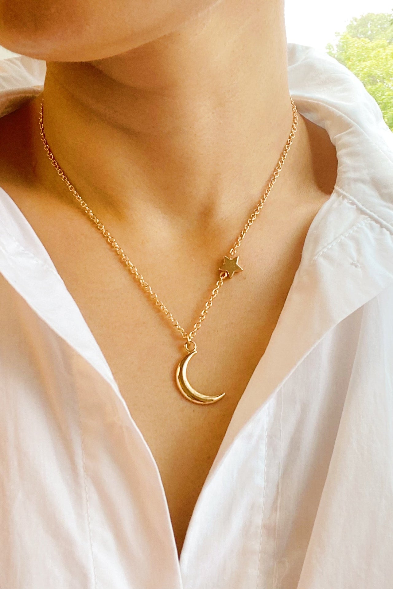 Ellison & Young - New Moon Necklace - 1 FINISH -