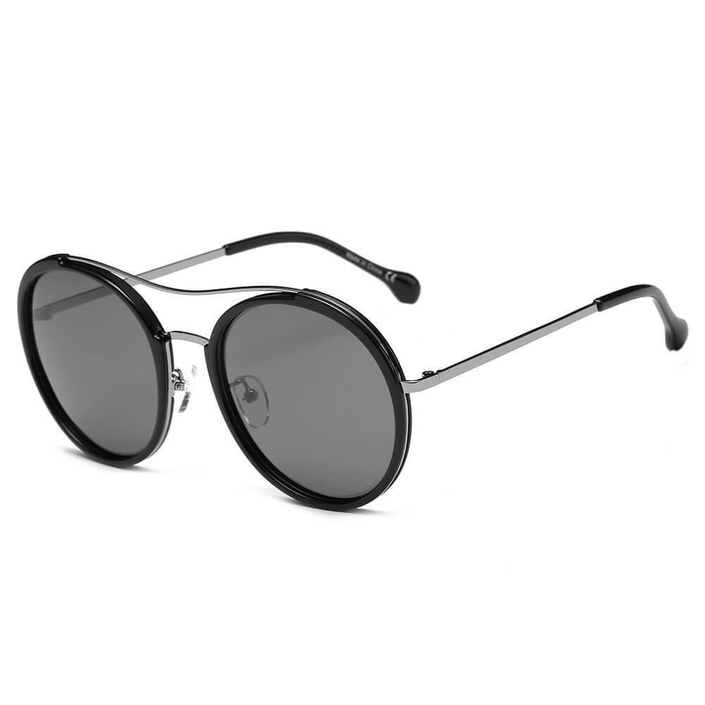 Emporia | CA14 - Retro Polarized Lens Circle Round Sunglasses - 6 COLORS -