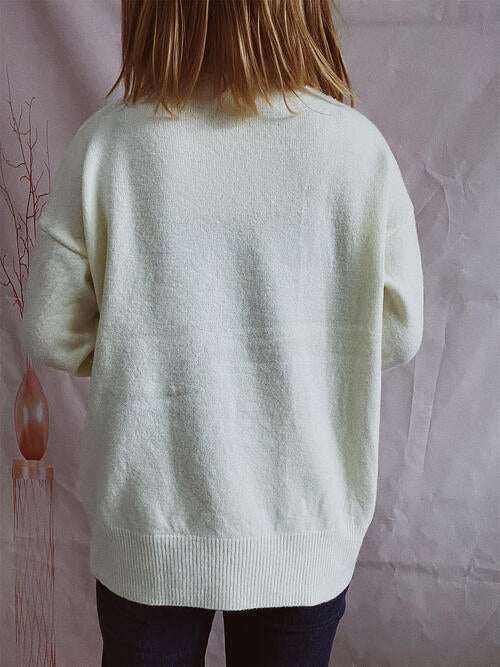 Turtleneck Long Sleeve Sweater - 1 OVERSIZE - T - 6 COLORS -